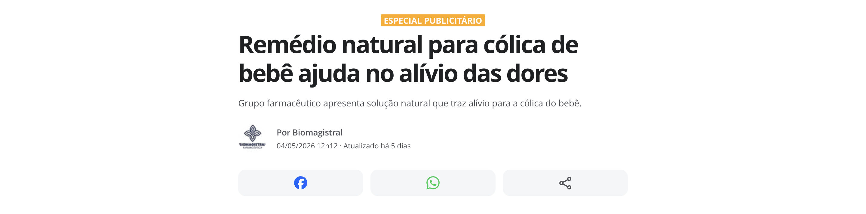 Matéria do G1 sobre o Bio Bebê